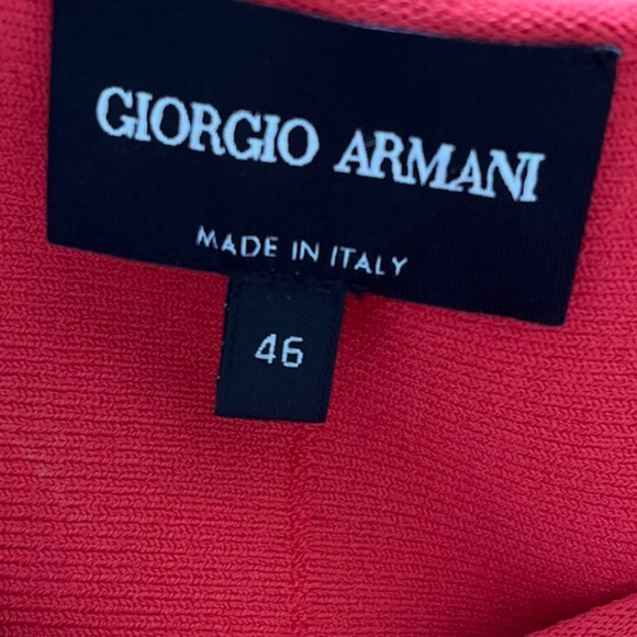 Giorgio Armani Black Label  Red Knit Dress Size 46 - Picture 7 of 7
